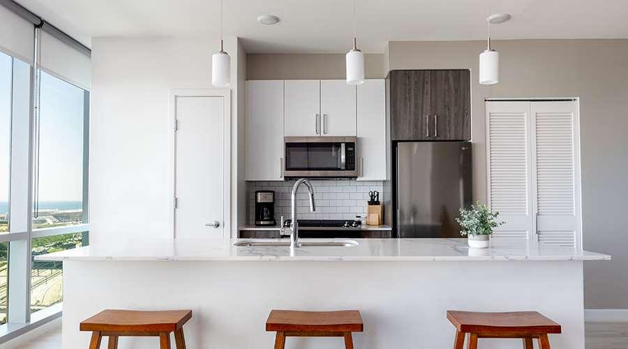 Sentral Michigan Avenue Aparthotel Chicago Buitenkant foto Kitchen