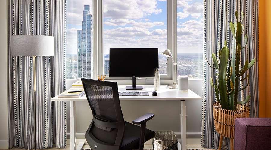 Sentral Michigan Avenue Aparthotel Chicago Kamer foto A home office