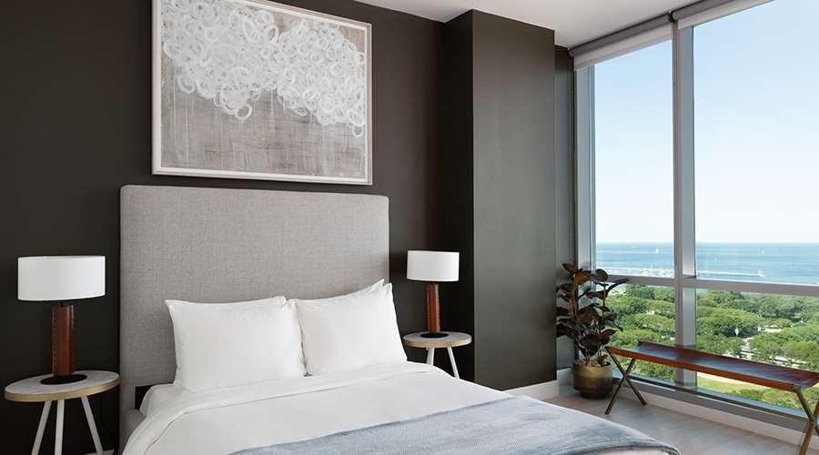 Sentral Michigan Avenue Aparthotel Chicago Kamer foto Bedroom