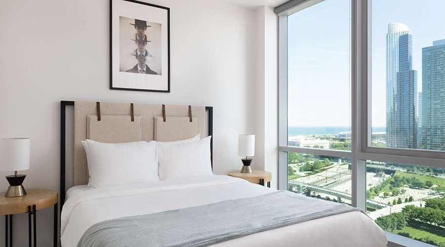 Sentral Michigan Avenue Aparthotel Chicago Kamer foto Bedroom