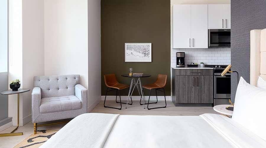 Sentral Michigan Avenue Aparthotel Chicago Kamer foto A typical studio apartment